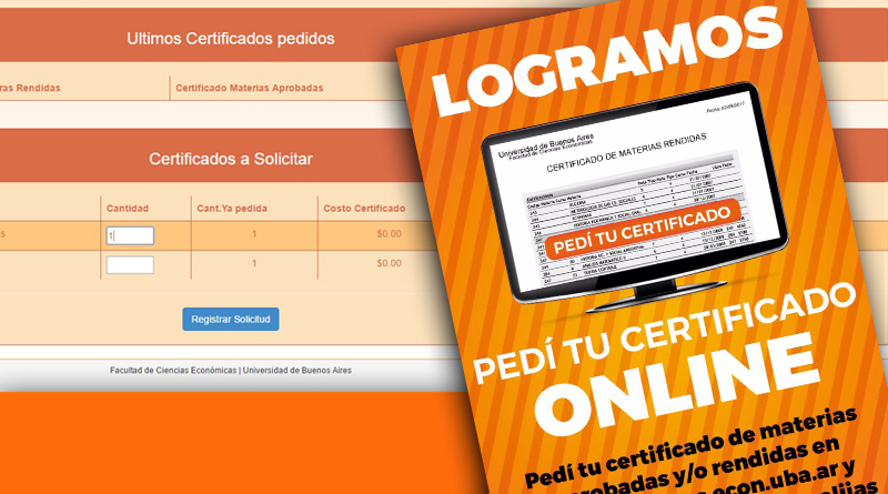 Logramos el pedido de los certificados on-line