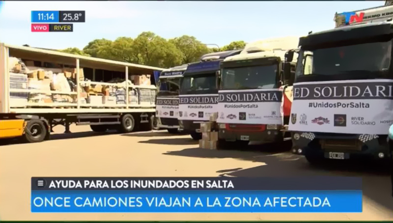 PARTEN LAS DONACIONES A SALTA